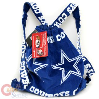 NFL Dallas Cowboys Beach Bath Towel w Backpack 30x60