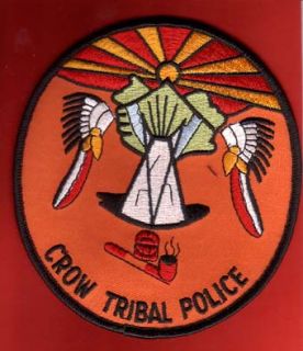 crow tribal police patch montana unused 5 top to bottom the