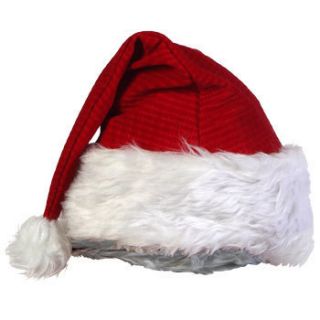 Christmas Santa Hats with Furry Cuffs Lot of 48 Brand New 3 Colors
