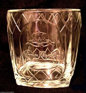 CROWN ROYAL Whiskey glasses 7pc lot Coat of Arms logo with diamonds as