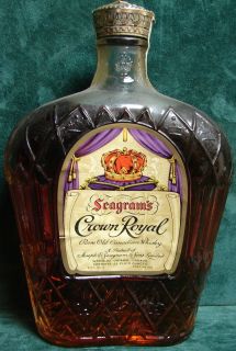 Vintage Seagrams Crown Royal Whiskey Liquor Bottle
