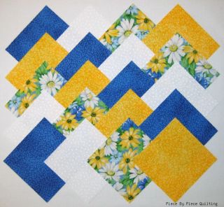 24 5 Country Daisies Quilt Squares Quilting Daisy Floral Yellow Blue