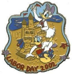 Disney Labor Day 2002 Daisy Duck Donald Duck Pin