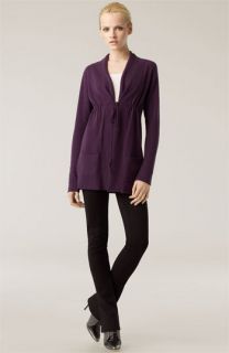 Majestic V Neck Tee with Vince Cashmere Cardigan & Ponte Knit Pants