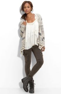 Free People Tank and Cardigan with Stretch Cargo Pants