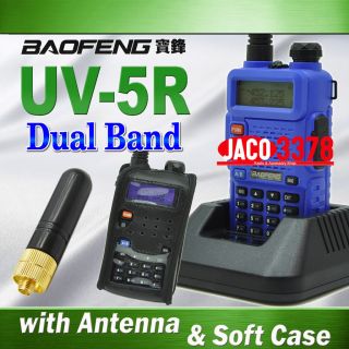   5R color Blue UHF/VHF Radio + soft case + Antenna SF 5 209SF UV+SC33