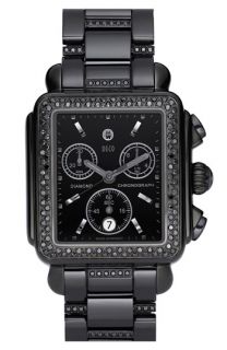 MICHELE Deco Diamond Noir Customizable Watch