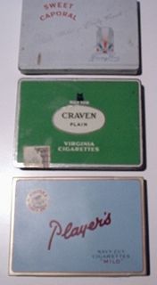 Vintage Lot of 3 Sweet Caporal Craven Player’s Cigarettes Tobacco