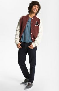 WeSC Varsity Jacket, Howe Henley & WeSC Slim Fit Jeans