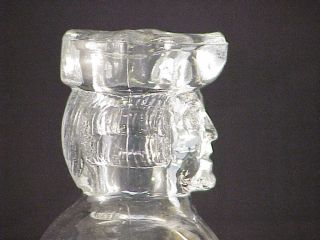 Vintage Figural George Washington Design Molded Glass Bottle
