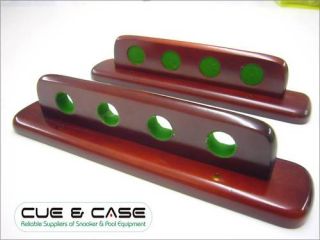Mahogany Snooker Pool Cue Rack Holds 4 Cues T105