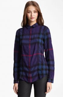 Burberry Brit Check Print Flannel Top