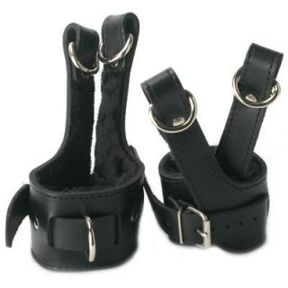 Heavy Duty Pure Leather ANKLE / WRIST Suspension Cuffs Bondage