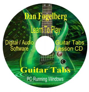 Dan Fogelberg *GUITAR TABS * Lesson Software CD   ( 3 Songs )