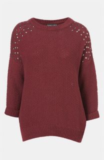 Topshop Studded Shoulder Sweater (Petite)