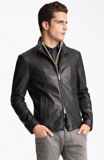 Armani Collezioni Perforated Leather Jacket