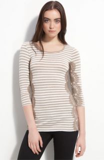 Bailey 44 Fearless Lace Trim Stripe Top