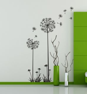 Lovely Dandelion Spore Wall Decal Deco Mural Seed Stem Instant Sticker
