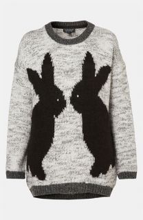 Topshop Mirror Bunnies Sweater (Petite)