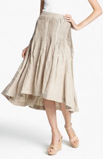 Donna Karan Collection Pintuck Linen Blend Skirt