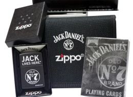 Zippo 28014 Jack Daniels gift set leather card gift set lighter