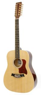 Crestwood 12 String Natural Dreadnought Acoustic Guitar
