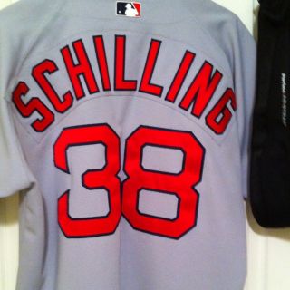 Authentic Redsox Curt Schilling Road Jersey Russell Athletic Sz 44