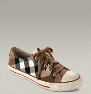 Burberry Check Lace Up Sneaker