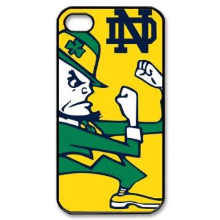 Notre Dame Fighting Irish iPhone 4 or 4S Hard Plastic Black Case Cover