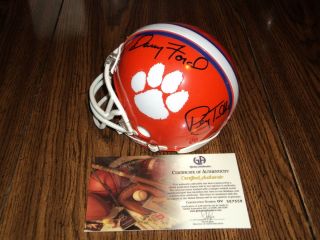DANNY FORD & PERRY TUTTLE SIGNED CLEMSON TIGERS HELMET GLOBAL