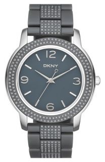 DKNY Large Round Glitz Bracelet Watch