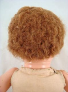 Vintage Effanbee 1940s Composition Crier Baby Doll Short Curly Hair
