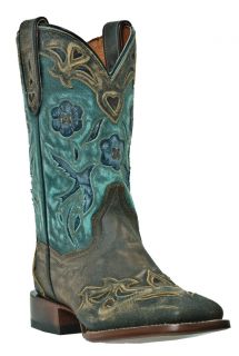 Womens Cowboy Boots Dan Post Bluebird CC Medium B M Square Toe Gray