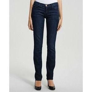 Current Elliott Womens Dark Wash Straight Leg Jeans in Blueberry $208