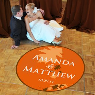 Fall Wedding Personalized Dance Floor Decal Large 50