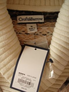 Croft Barrow Womens Pull Over Collar Sweaters Size XL New with Tags