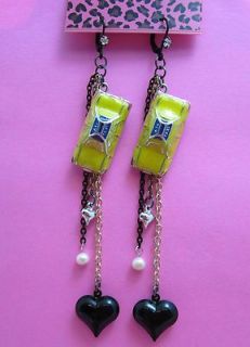 Betsey Johnson Yellow Taxi Cab Dangle Earrings