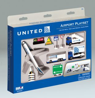 Daron United Airlines Airport Diecast Play Set RT6261