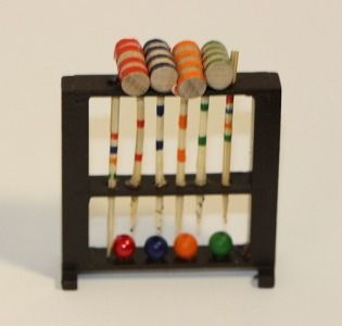 miniature croquet set designed for the 1 12 scale dollhouse miniature