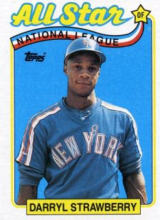 RARE 1989 Topps All Star Darryl Strawberry New York Mets Mint