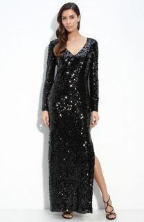 St. John Evening Sequined Tulle Gown