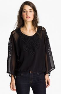 Sanctuary Santa Fe Nights Crochet Chiffon Top