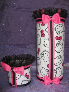  Kitty Headband Holder and Rubber Band Bow Holder Organizer Pink
