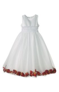 Us Angels Sleeveless Satin & Organza Petal Dress (Toddler & Little Girls)