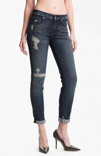 7 For All Mankind® The Slim Cigarette Jeans (Grey Tinted Destroyed)