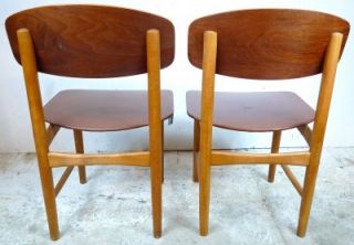 Modern Danish Design Two x Teak Oak Chairs Wegner Era