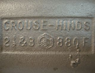 Crouse Hinds Cooper 2 1 2 3 Conduit Body Cover 880F
