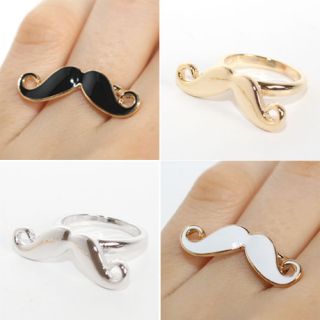 Cute Mustache Cocktail Ring Fun Cute Ring Size 6 7 8 /M O Q Selectable