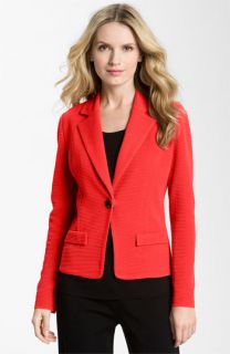 Exclusively Misook Ribbed Knit Blazer