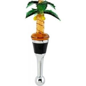 Lsarts Art Glass Wine Bottle Stopper Tropical Palm Tree
